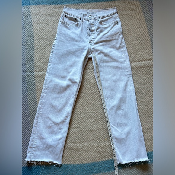White Straight Leg Jeans - Picture 3 of 5
